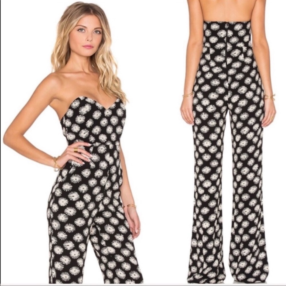 Stone Cold Fox Libra Strapless Jumpsuit in Stellar print size 6